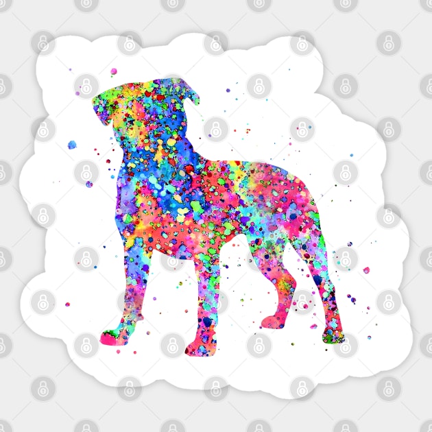 American Pit Bull Terrier Sticker by RosaliArt